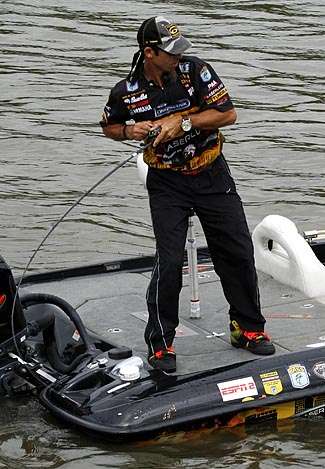 With the crowd still reeling from the last bass (and the break dance), Iaconelli hooks up again.