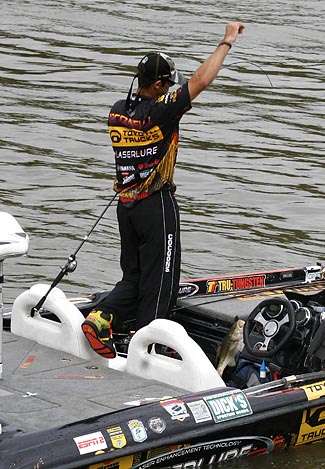 It was another 3-pounder. By the time he left the launch area, Iaconelli had 12 pounds.