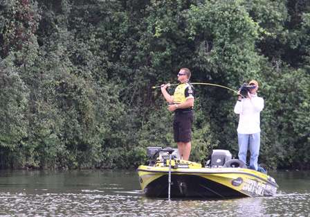 Skeet Reese goes against the grain again on Day Two, opting to go back upriver where he fished on Day One.