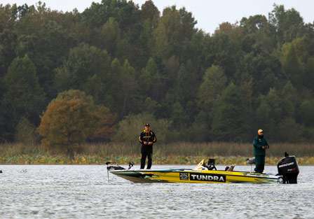 Bassmaster Elite Series pro Terry Scroggins started Day Three in a familiar place on Santee Cooper Reservoir.