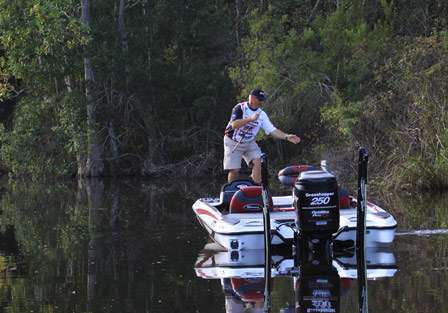 It was a smaller bass, but Freeman said he was just looking to get his five-fish limit early.