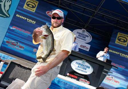 Angler Mark Warner was able to capitalize on that larger bite as were a few others on Day One of the BASS Federation Nation Championships.