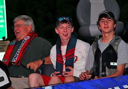 Two competitors in the Bassmaster Junior World Championship. But who do you think is having more fun here?
