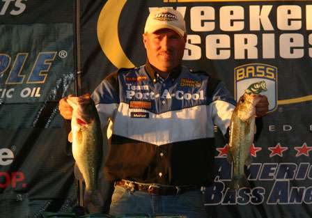 Phil Hennigan brought in three fish that weighed 9.01 pounds and will start Day Two in 11th place.