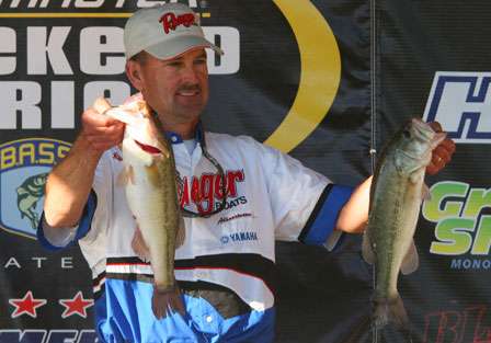 Fifth-place boater Sam Boss caught 11.52 pounds on Day Two of the Toyota Tundra Weekend Series Championship.