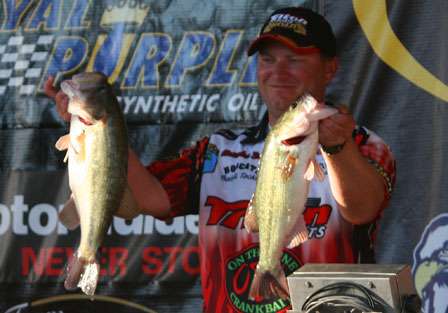 Brandon Gray of Bullock, N.C., made the biggest jump of the tournament after boating 15.91 pounds on the second day to finish in third place.