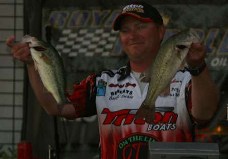 Brandon Gray didn't have enough to take the lead and his 36.60-pound four-day total was good enough for third place.