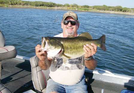 <strong>Buddy Gulley</strong>
<p>
	10 pounds 8 ounces<br />
	Choke Canyon Reservoir, Texas<br />
	Zoom Trick Worm (bruised banana)</p>
