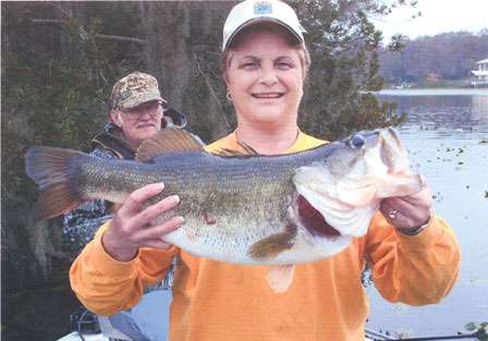 <strong>Laura Robinson</strong>
<p>
	12 pounds, 14 ounces<br />
	Harris Chain of Lakes, Fla.<br />
	<b>Lure:</b> wild shiner</p>
