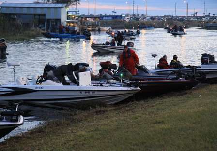 Bass boats in the final flight were still launching as others made final adjustments before starting Day One of the first Southern Open.