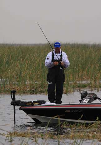 Day Two leader Randall Tharp had boat issues early, that cost him valuable time, and his most productive spot, on the final day.