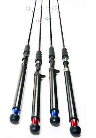 <b>Fetha Styx True Hero rods</b><br>High-end rod makers Fetha Styx pay homage to everyday heroes with their True Heroes line of rods. Honoring police and firefighters, these rods feature anodized red and blue end caps that show support for these heroes.