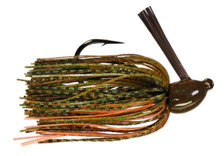 Strike King Hack Attack jig<br>Greg Hackney designed the Hack Attack jig to penetrate the thickest cover. The Hack Attack features an extremely thick wire hook and a heavy-duty weedguard and a head designed to slide through grass with ease.