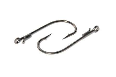 Mihatchii Little Flip hook<br>The Little Flip hook is a heavy wire flipping hook with a raised keeper for soft plastics. The barb is heavier and more pronounced to combat the heavy slop commonly flipped to. Available in 3/0 to 6/0.