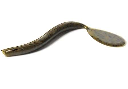 <b>Net Bait Paddle Tail Worm</b><br>This oversized paddle-tail worm is new to Net Bait's lineup. The tail is designed to move and thump when retrieved, but it can also be fished like a soft stickbait.