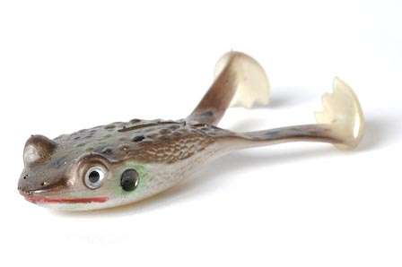 <b>Tuscaroran Pro Lures Rude Frog</b><br>A new company, Tuscaroran put their spin on the soft topwater frog with the Rude Frog. It features harder plastic to last longer and the heavy body cannot roll sideways on retrieve.