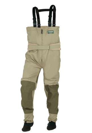 Hodgman GuideliteÂ® Breathable Stockingfoot Wader<br/>This wader features a Storm Waterproof Zipper, removable suspenders, 4mm neoprene bootie, 5-layer knee/seat areas, and 4-layer construction with Horco-Tex waterproof, breathable technology. 
