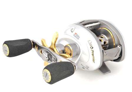<b>Abu Garcia Revo Premier</b><br>This is the top-of-the-line Revo. It has 10 ball bearings, foam handles, and is one of the lightest Revos made. It has gold trim and casting controls.