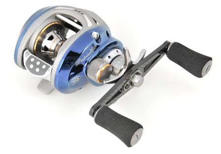 <b>Pflueger Patriarch XT</b><br>The XT improves on the original Patriarch design by adding a carbon fiber handle to save some weight, and an anodized blue housing. It has instant anti-reverse and slip-free foam handles.