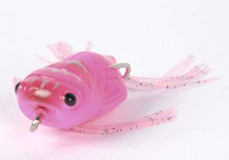 <b>Reins Japan Semi Frog</b><br>This little topwater frog is made of very thin, soft plastic, allowing for certain hook-ups when bass bite. It is much smaller than traditional frogs, perfect for a finesse topwater situation.