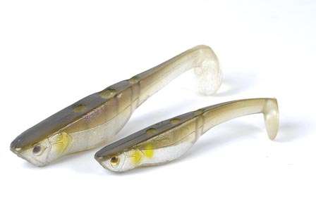Molix Vis Shad<br>These soft-bodied swimbaits are made with a softer plastic to give it a more natural action. It also has holes in the body and tail to generate erratic movement and a side-to-side swimming action.