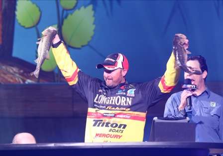 Jeff Kriet broke the top three on Day One, compared with 15th place on the same day on the same lake in 2007.
