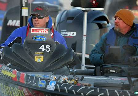 Local favorite Russ Lane caught 14 pounds, 1 ounce on Day One, which was good enough for ninth place.