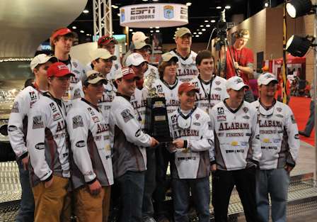 The entire Alabama fishing team joined the tournament participants.