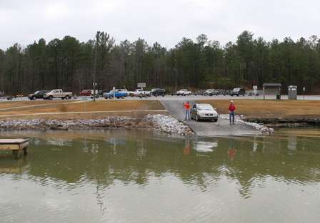 The boat ramp at Beeswax was busy the day after Kevin VanDam won the Bassmaster Classic there.