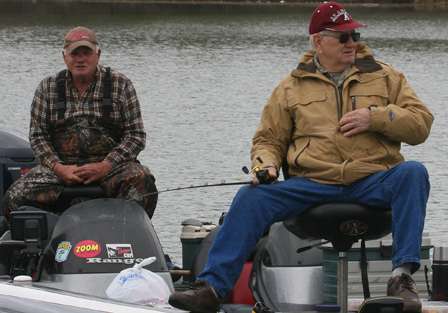 Junior Hughes and Jimmy Oaks have been fishing Lay Lake since before it was backed up.