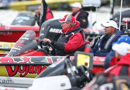 Guy Eaker caught a monster bass in practice and hopes to repeat that on Day Two.