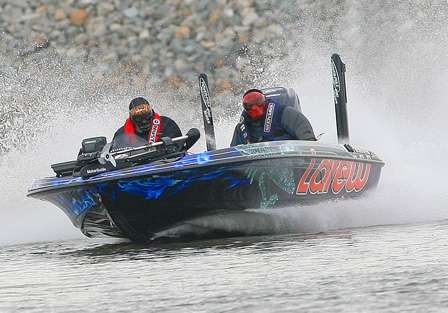 Tommy Biffle was wasting no time moving about the vast California Delta on Day Two. 