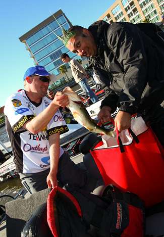 Even the Marshal is a little wide-eyed after Wilks pulls out his biggest bass from the California Delta.