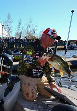 The Hack Attack boated three monster bass on Day Three, propelling him into the lead.