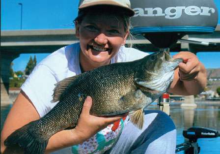 <strong>Bev Baker</strong>
<p>
	7 pounds, 6 ounces<br />
	Lake Chelan, Wash.<br />
	plastic worm (brown)</p>
