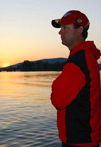 VanDam stands looking out over Smith Mountain Lake in his quest for his fifth Elite Series victory.