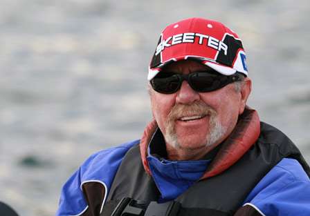 One of the great pillars of the bass fishing community makes his way through the inspection line. Skeeter pro Harold Allen is one of the good guys.