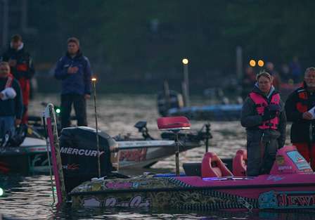 As the fog begin to lift, anglers and their Marshals stood for the national anthem. 
