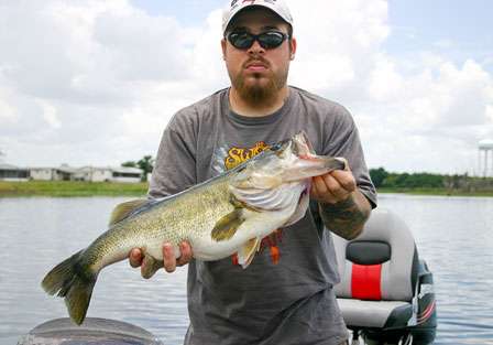 <strong>Kevin L. Peak</strong>
<p>
	12 pounds, 0 ounces<br />
	Private Pond, Fla.<br />
	Berkley Frenzy (shad)</p>
