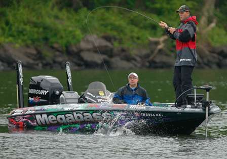 Aaron Martens was working on a quick limit on Day Three. 