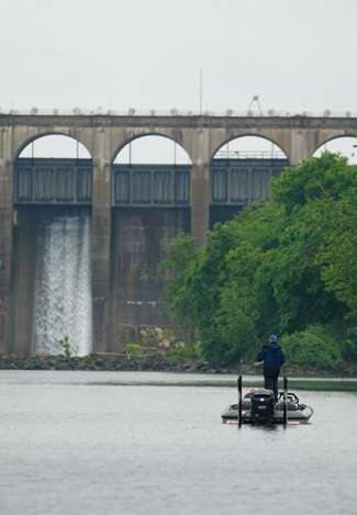 With very little water being released from the Wilson Dam, fishing was slower during the morning. 