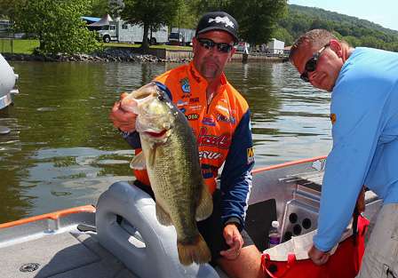 Marty Stone with his best fish of the day.