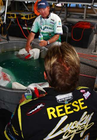 Davy Hite and Skeet Reese were the last two anglers to weigh their fish. 