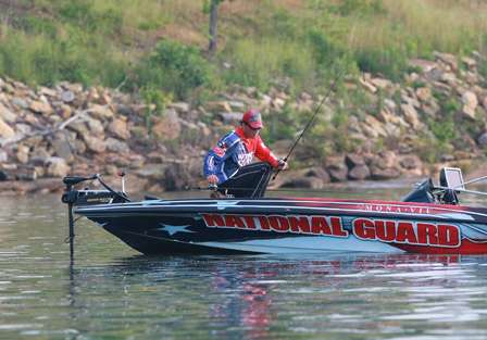 Pro Scott Martin makes a change in lures as he also fishes near 