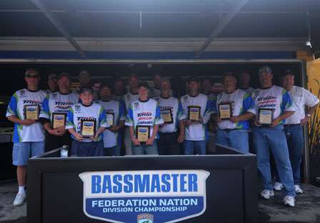 BASS Federation Central Divisional - Table Rock Lake, Mo.<br />Missouri finished third in the team standings