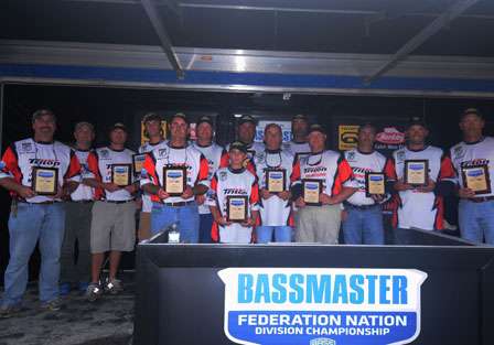 BASS Federation Central Divisional - Table Rock Lake, Mo.<br />The runner-up Louisiana team.