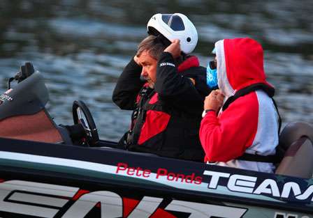 Pete Ponds has done well here in the past and looks to continue that success on Day One, as he prepares for a long boat ride.