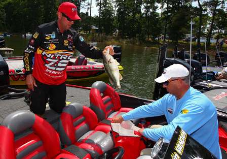 Kevin VanDam finished Day One of the Pride of Georgia in 49th place with 9 pounds, 3 ounces. 