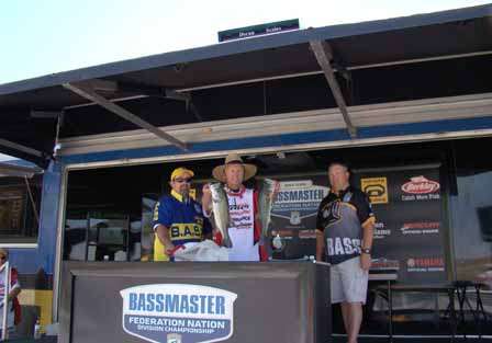 BASS Federation Western Divisional - Martinez Lake, Az.<br />Colorado's John Gardner finished second among his state's competitors, but he received unofficial award for best hat and bandanna.