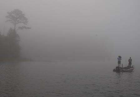 Anglers in the final day of the Pride of Georgia took off surrounded by a light fog, but as they day progressed the fog got thicker.